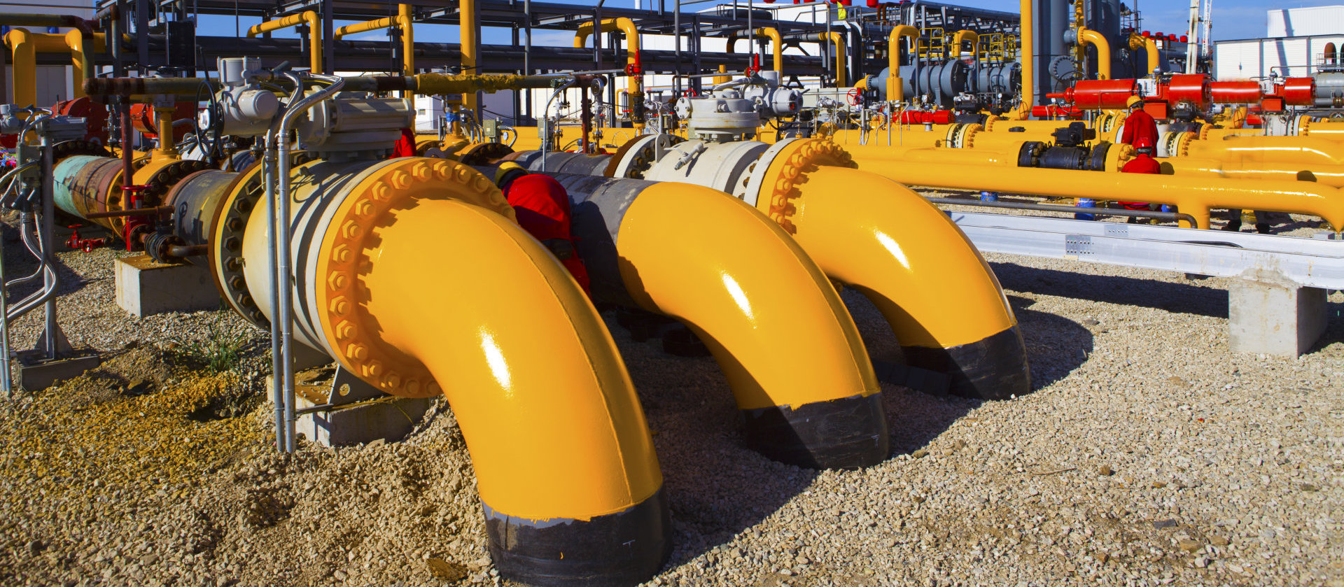 electrical site, yellow tubes